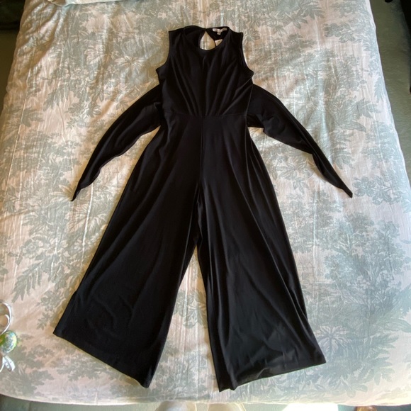 NWT Annalee + Hope Black Jersey Crop/Capri Jersey Jumpsuit - Picture 6 of 14